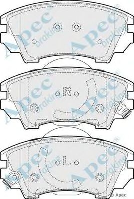 APEC BRAKING pad1684 -  Комплект тормозных колодок, дисковый тормоз